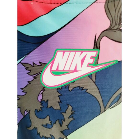 Nike M Women's Bodysuit Swimsuit Graphic Multicolor Slvless Hig‎ Neck Zip NWT - Picture 10 of 11